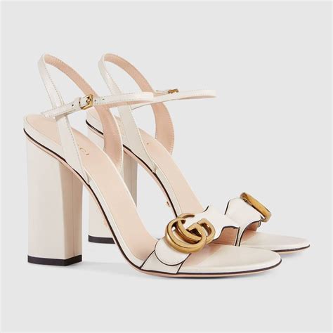 white gucci sandals heels|designer gucci high heel sandals.